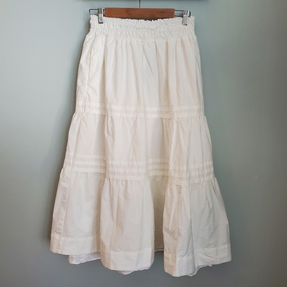 Anthropologie The Somerset Collection Maxi Skirt - White Size Medium NWT - Picture 4 of 15
